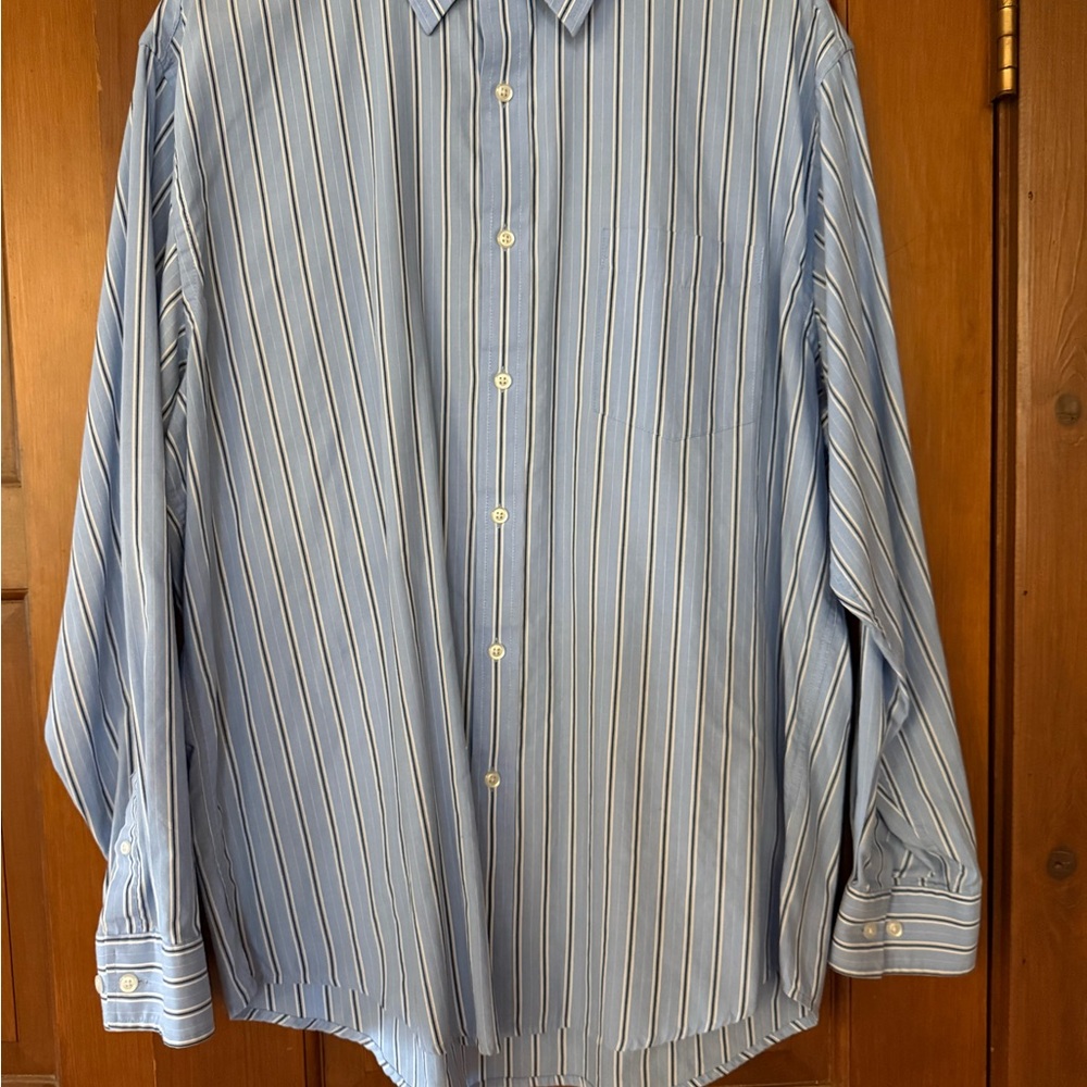 croft & barrow Light Blue Striped Dress Shirt